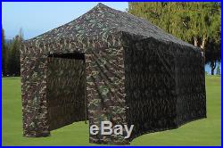 10'x20' Enclosed Pop Up Canopy Party Folding Tent Gazebo Camouflage E Model