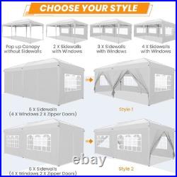 10'x20' Ez Pop up Canopy Waterproof Party Garden Gazebo Commercial Market Tent