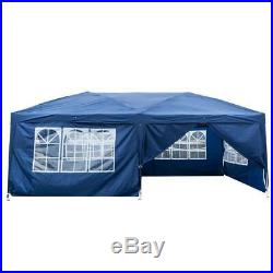 10'x20' Garden EZ Pop Up Gazebo Marquee Party Tent Wedding Canopy Carry Bag Blue