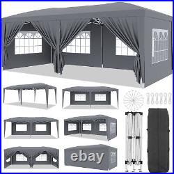 10'x20' Grey Waterproof Canopy Outdoor Tents for Parties Event Camping Wedding