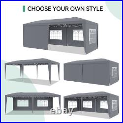 10'x20' Grey Waterproof Canopy Outdoor Tents for Parties Event Camping Wedding