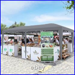 10'x20' Grey Waterproof Canopy Outdoor Tents for Parties Event Camping Wedding