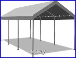 10'x20' Heavy Duty Carport, 4 Height Adjustable Carport Garage Tent Shelter