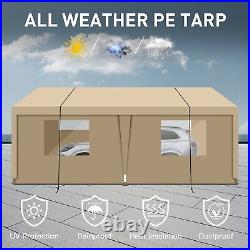 10'x20' Heavy Duty Carport Canopy Carport Shelter Outdoor Portable Garage Tent