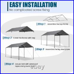 10'x20' Heavy Duty Carport Canopy Garage Car Shelter Party Tent Shed Outdoor