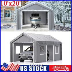 10'x20' Heavy Duty Carport Canopy Portable Garage Storage Shed Party Tent 4 Door