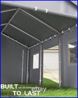 10'x20' Heavy Duty Carport Canopy Portable Garage Storage Shed Party Tent 4 Door