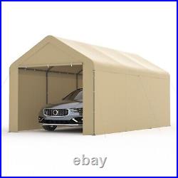 10'x20' Heavy Duty Carport with All-Season Tarp Portable Canopy For Car, Truck