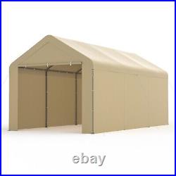 10'x20' Heavy Duty Carport with All-Season Tarp Portable Canopy For Car, Truck