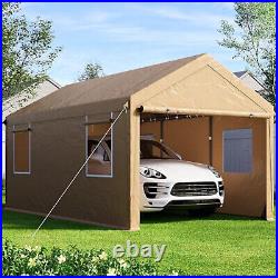 10'x20' Heavy Duty Carport with Removable Sidewalls & Doors, Portable Garage