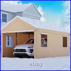 10'x20' Heavy Duty Carport with Removable Sidewalls & Doors, Portable Garage