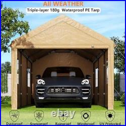 10'x20' Heavy Duty Carport with Removable Sidewalls & Doors, Portable Garage