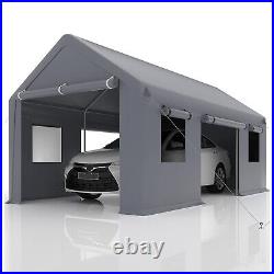 10'x20' Heavy Duty Garage Shed 4 Roll-up Doors Car Shelter Carport Party Tent US