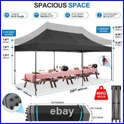 10'x20' Heavy Duty Pop up Canopy Tent Waterproof Outdoor Wedding Party Gazebo