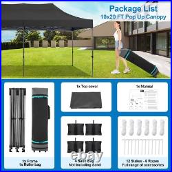 10'x20' Heavy Duty Pop up Canopy Tent Waterproof Outdoor Wedding Party Gazebo