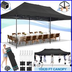 10'x20' Heavy Duty Pop up Canopy Tent Waterproof Outdoor Wedding Party Gazebo