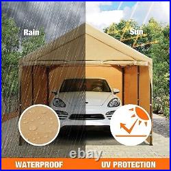 10'x20'Heavy Duty Sidewalls Steel Carport Garage Car Shelter Storage Canopy Tent