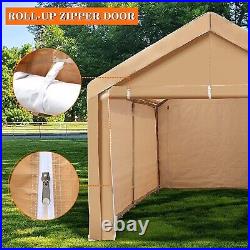 10'x20'Heavy Duty Sidewalls Steel Carport Garage Car Shelter Storage Canopy Tent