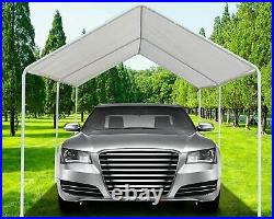10'x20'Metal Carport Tent Heavy Duty Carport Portable Outdoor Garden Car Shelter