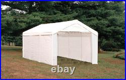 10'x20' Outdoor Canopy Shelter Rain/Snow Protector Garage Tent White