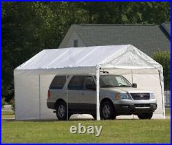 10'x20' Outdoor Canopy Shelter Rain/Snow Protector Garage Tent White