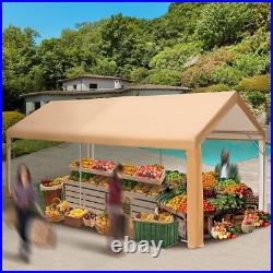 10'x20' Outdoor Carport Canopy Heavy Duty Carport Portable Boat Shelter Car Tent