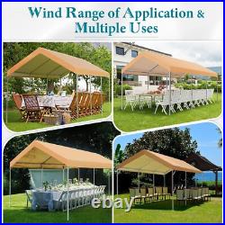 10'x20' Outdoor Carport Canopy Heavy Duty Carport Portable Boat Shelter Car Tent