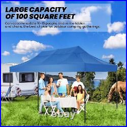10'x20' Pop Up Canopy Heavy Duty Commercial Gazebo Outdoor Tent with Roller Bag