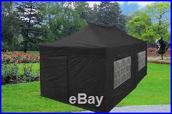 10'x20' Pop Up Canopy Party Tent Black F Model Upgraded Frame
