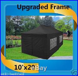 10'x20' Pop Up Canopy Party Tent EZ Black F Model Upgraded Frame