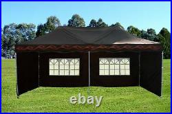 10'x20' Pop Up Canopy Party Tent EZ Black Flame F Model Upgraded Frame