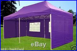 10'x20' Pop Up Canopy Party Tent EZ Purple F Model Upgraded Frame