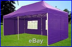 10'x20' Pop Up Canopy Party Tent Purple F Model Upgraded Frame