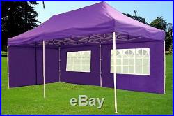 10'x20' Pop Up Canopy Party Tent Purple F Model Upgraded Frame