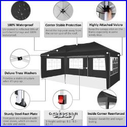10'x20' Pop Up Canopy Tent Commercial Vender Gazebo Waterproof Sun Shade Shelter
