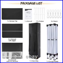 10'x20' Pop Up Canopy Tent Commercial Vender Gazebo Waterproof Sun Shade Shelter