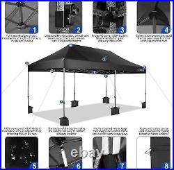 10'x20' Pop Up Canopy Tent Easy Up Heavy Duty Outdoor Party Gazebo with6 Sidewalls