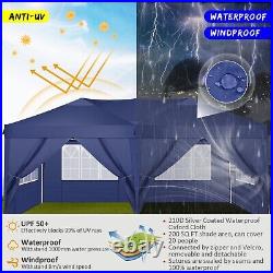 10'x20' Pop Up Canopy Tent with 6 Sidewalls Outdoor Waterproof Commercial Gazebo