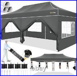 10'x20' Pop Up Canopy Tent with 8 Sidewalls Outdoor Commercial Instant Gazebo