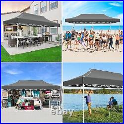 10'x20' Pop Up Canopy Tent with 8 Sidewalls Outdoor Commercial Instant Gazebo