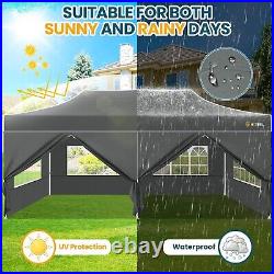 10'x20' Pop Up Canopy Tent with 8 Sidewalls Outdoor Commercial Instant Gazebo