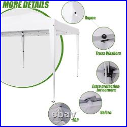 10'x20' Pop Up Canopy Tent with6 Sidewalls, Instant Shade for Party Beach White