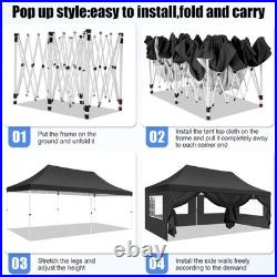 10'x20' Pop Up Canopy Wedding Commercial Heavy Duty Party Tent Gazebo Sidewalls