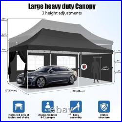 10'x20' Pop Up Canopy Wedding Commercial Heavy Duty Party Tent Gazebo Sidewalls