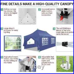 10'x20' Pop Up Canopy Wedding Commercial Heavy Duty Party Tent Gazebo+ Sidewalls