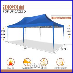 10'x20' Pop Up Canopy Wedding Commercial Heavy Duty Party Tent Gazebo Sidewalls