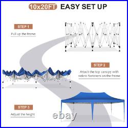 10'x20' Pop Up Canopy Wedding Commercial Heavy Duty Party Tent Gazebo Sidewalls