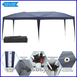 10'x20' Pop Up Gazebo Canopy Party Tent Folding Canopy Awning Tent with Carry Bag