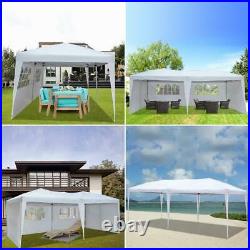 10'x20' Pop Up Gazebo Canopy Tent Fold Marquee Awning with Walls Side Carry Bag