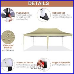 10'x20' Pop up Canopy Heavy Duty Party Tent Outdoor Waterproof Commercial Gazebo 10'x20' Pop up Canopy Heavy Duty Party Tent Outdoor Waterproof Commercial Gazebo